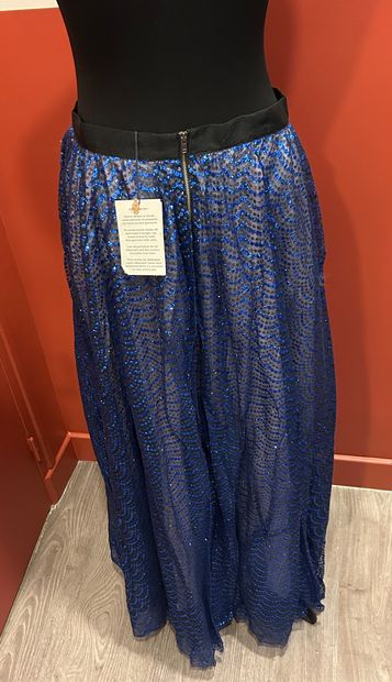 MANOUSH 
Long tutu skirt with hand-sewn blue...