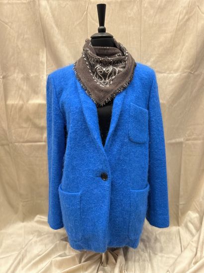 ISABEL MARANT 
Royal blue wool blazer jacket...