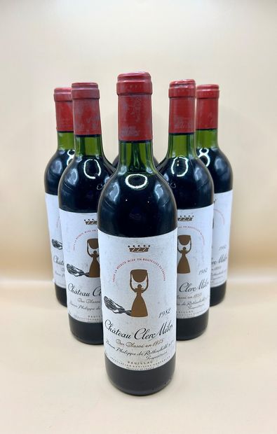Lot of 6 bottles, Pauillac, Château Clerc...