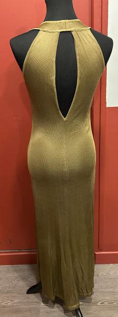 NORA ATTALAI 
Khaki knit dress adorned with...