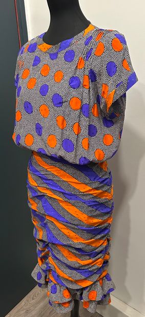 LILIANE ROMI 
Silk-blend dress and jacket...
