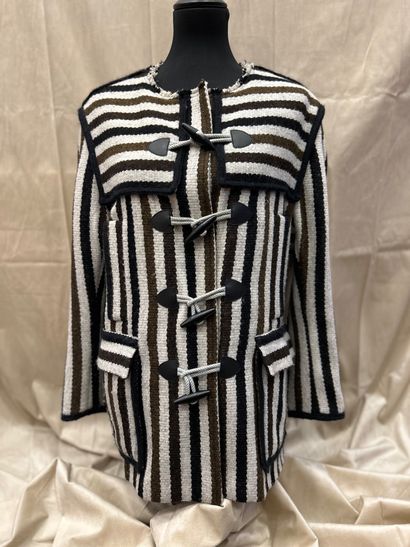 ISABEL MARANT 
Black, brown and gray striped...