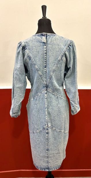ISABEL MARANT 
Denim dress with puffed sleeves...