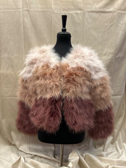 PELLESSIMO 
100% turkey fur short jacket...