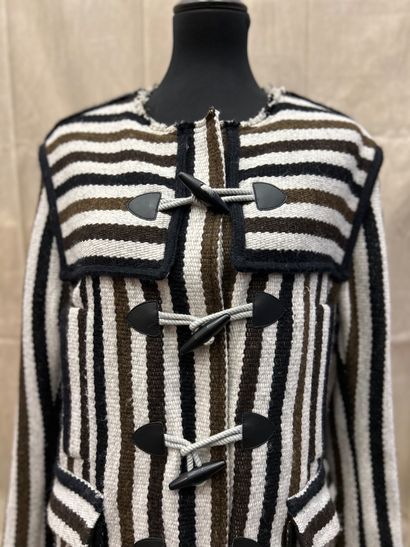 ISABEL MARANT 
Black, brown and gray striped...