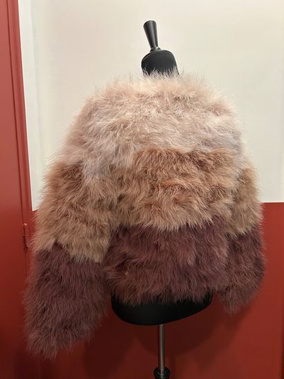 PELLESSIMO 
100% turkey fur short jacket...