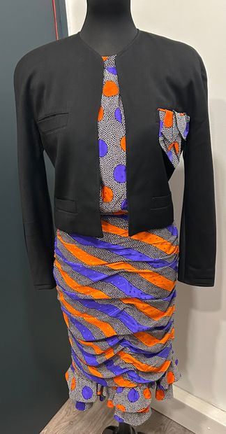 LILIANE ROMI 
Silk-blend dress and jacket...