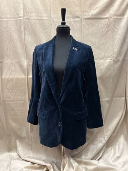 ZADIG & VOLTAIRE 
100% cotton navy-blue velvet...