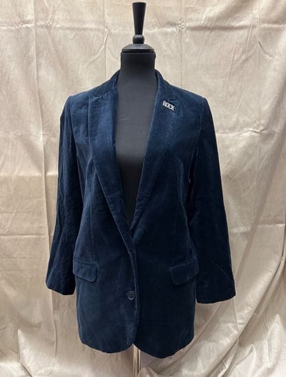ZADIG & VOLTAIRE 
100% cotton navy-blue velvet...
