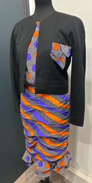 LILIANE ROMI 
Silk-blend dress and jacket...