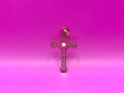 Croix d'Estaing pendant in 18K (750/1000)...