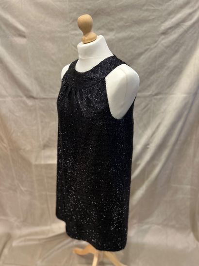 MANOUSH 
Short fringed dress with black background,...