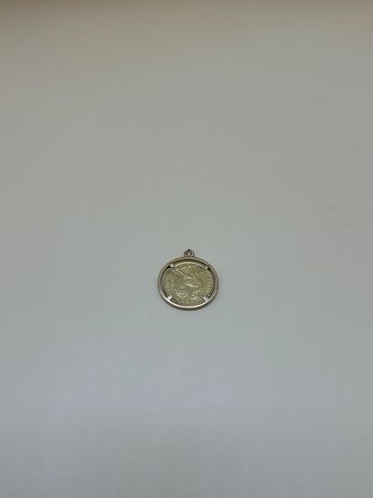 20 francs gold coin with rooster pendant,...