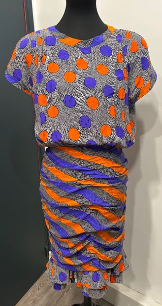 LILIANE ROMI 
Silk-blend dress and jacket...