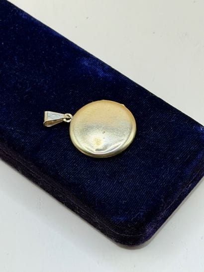 Pendentif médaillon en or jaune et gris 18...