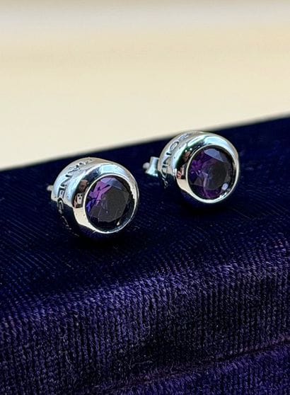 PIANEGONDA
Paire de puces d'oreilles en argent...