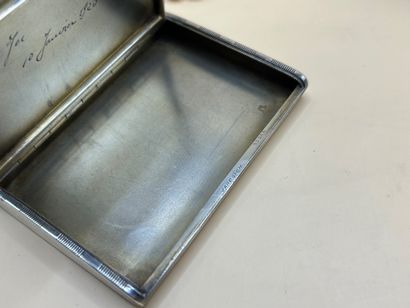JANESICH 
Etui à cigarettes en argent (925/1000)...