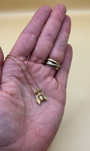 Intéressant pendentif et sa chaîne en or...