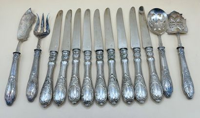 Ensemble en argent et argent fourré (950/1000)...