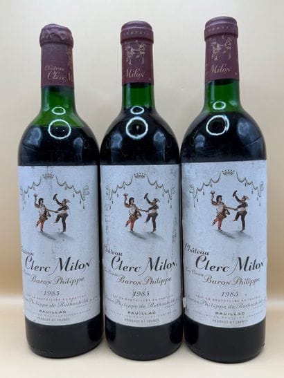 3 bouteilles Clerc Milon, Baron Philippe...