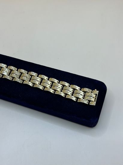 Bracelet à maille souple en or jaune 18 carats...