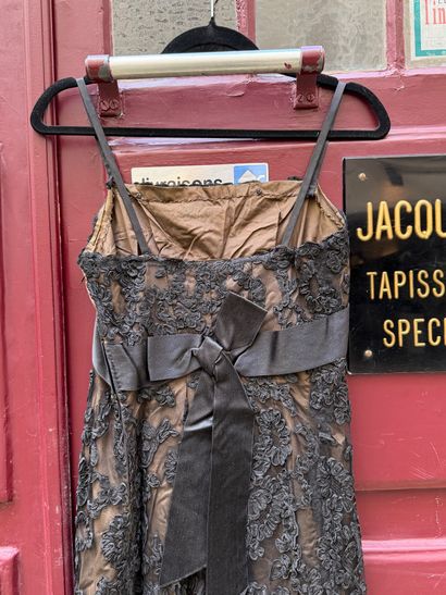 JACQUES ESTEREL 
Élégante robe noire à fines...