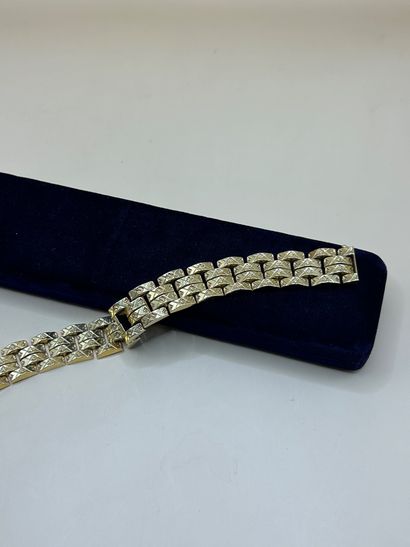 Bracelet à maille souple en or jaune 18 carats...