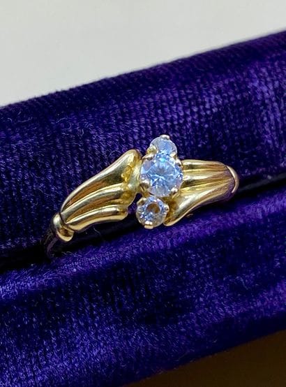 Bague en or jaune 18 carats (750/1000) sertie...