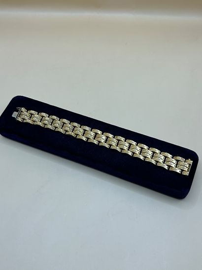Bracelet à maille souple en or jaune 18 carats...