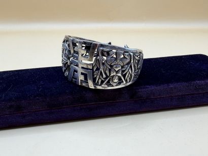 Bracelet manchette en argent (min. 800/1000)...