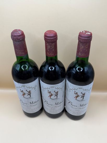 3 bouteilles Clerc Milon, Baron Philippe...