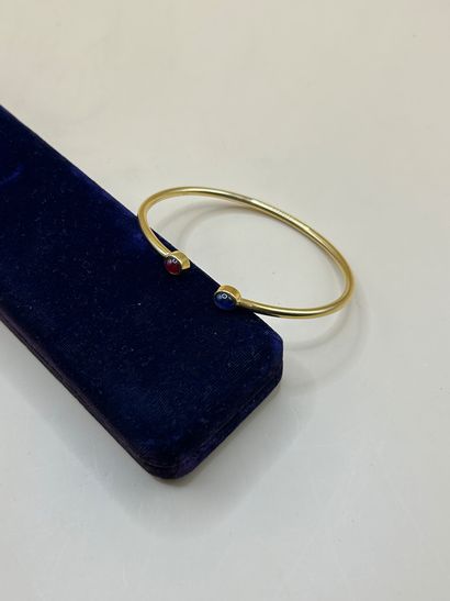 1/2 parure en or jaune 18 carats (750/1000)...