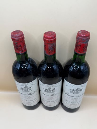 3 bouteilles Château Montrose, Saint-Estèphe,...
