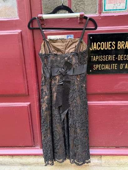 JACQUES ESTEREL 
Élégante robe noire à fines...