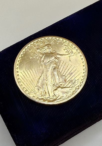 Pièce de 20 dollars US or Liberty 1927. 

Lot...