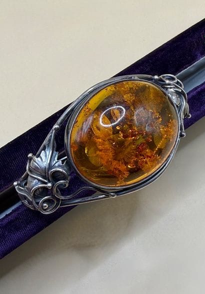 Bracelet manchette en argent (min. 800/1000)...