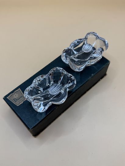DAUM FRANCE
Paire de salerons en cristal...
