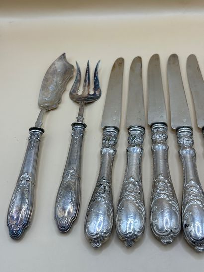 Ensemble en argent et argent fourré (950/1000)...