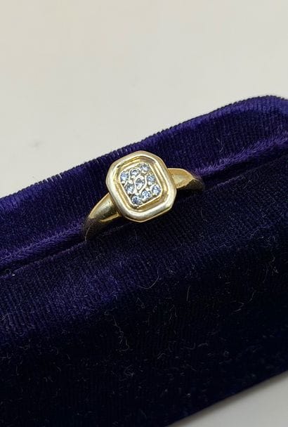 Bague en or jaune 18 carats (750/1000) sertie...