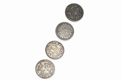 Lot of silver coins including: 
- 3 silver...