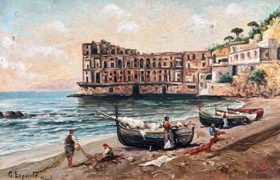 Gaetano ESPOSITO (1858-1911)
Fishermen, Naples...