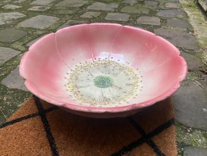Delphin MASSIER (1836-1907) 
Large ceramic...