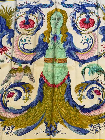 HERMÈS PARIS
Cérès 
Silk twill scarf 
90...