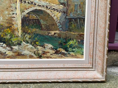 Fortuné CAR (1905-1970)
The bridge at Sospel
Oil...