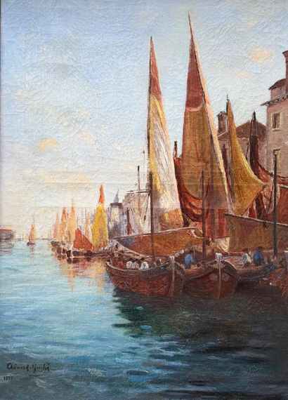 Georges CHÉNARD-HUCHÉ (1864-1937) 
Sailboats,...