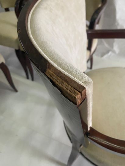 Gaston et Fernand SADDIER 
Suite de six fauteuils...