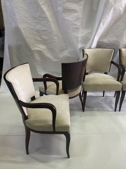 Gaston et Fernand SADDIER 
Suite de six fauteuils...