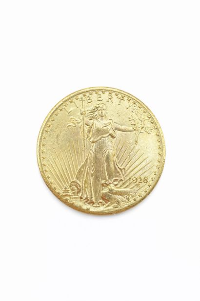 Liberty 1928 US $20 gold coin. 

Lot sold...