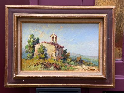 Fortuné CAR (1905-1970)
Small chapel
Oil...