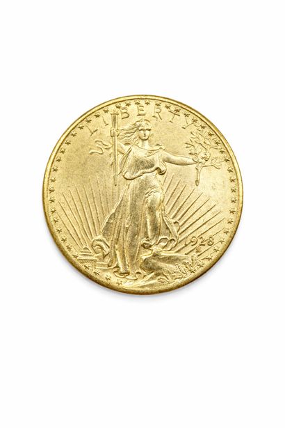 Liberty 1928 US $20 gold coin. 

Lot sold...
